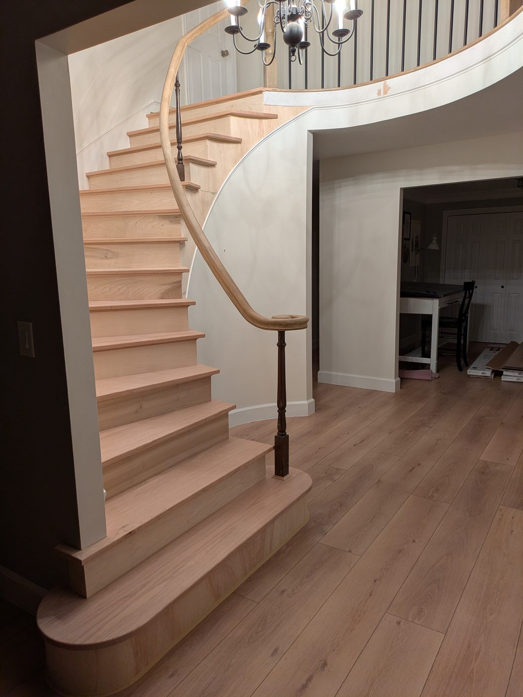 Custom curved staircase